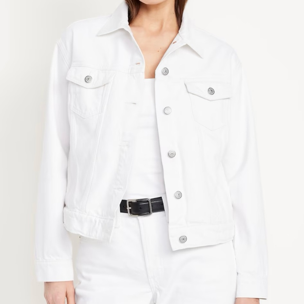 Old Navy Women's Bright White Jean Jacket